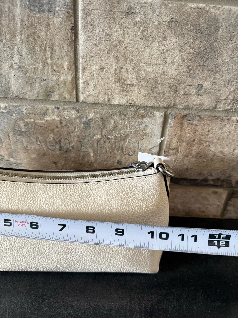 COACH Charlotte White Pebbled Leather Crossbody